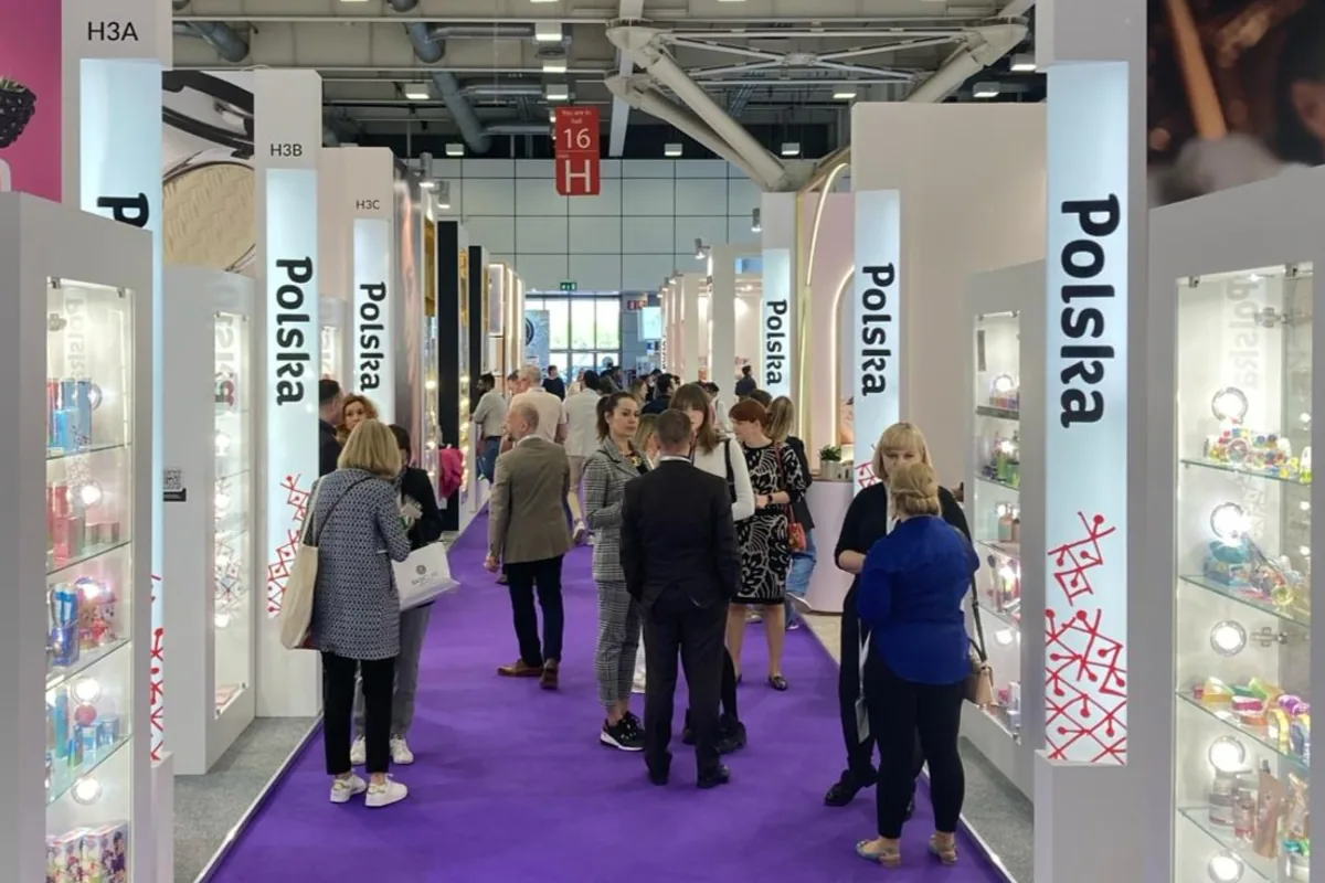 Visitors at a Brand Distribution Group trade fair stand