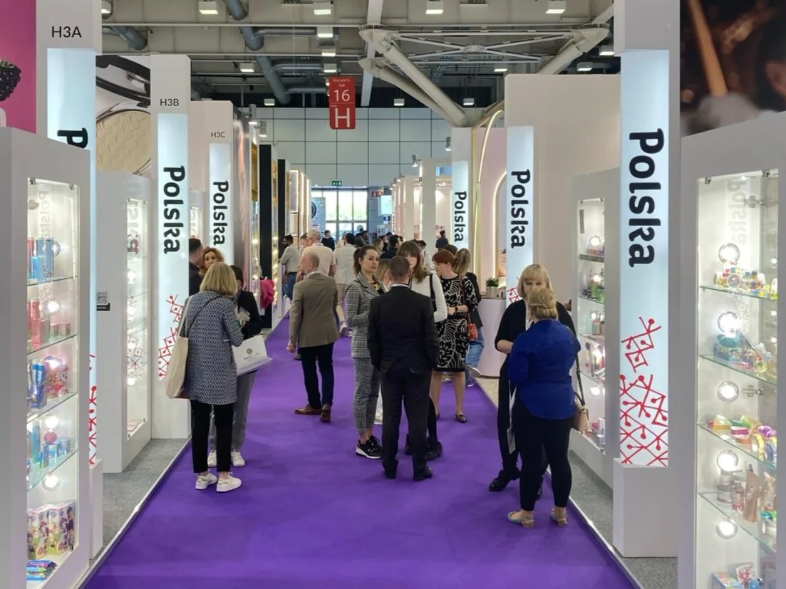 Visitors at a Brand Distribution Group trade fair stand