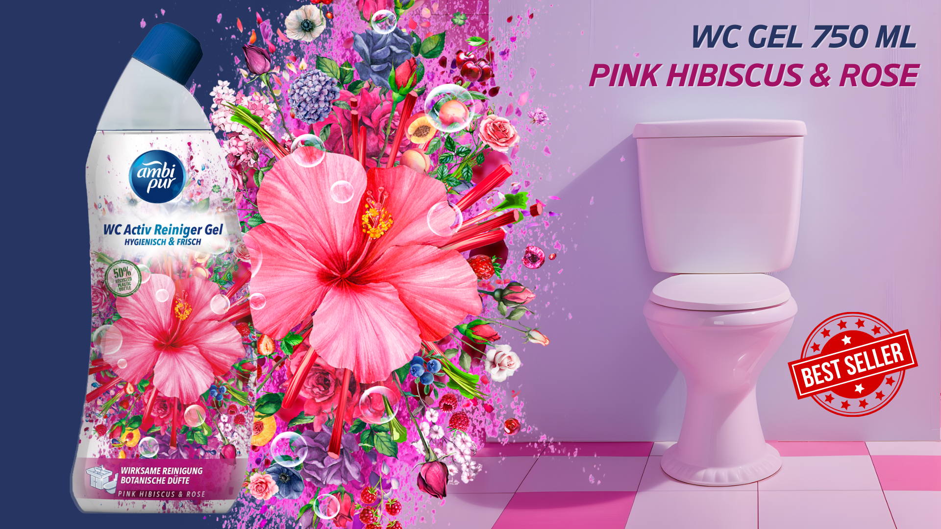 Ambi Pur Pink Hibiscus & Rose 750 ml