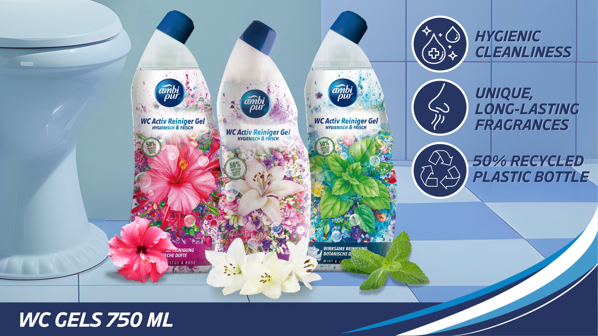 Ambi Pur WC Gels 750 ml